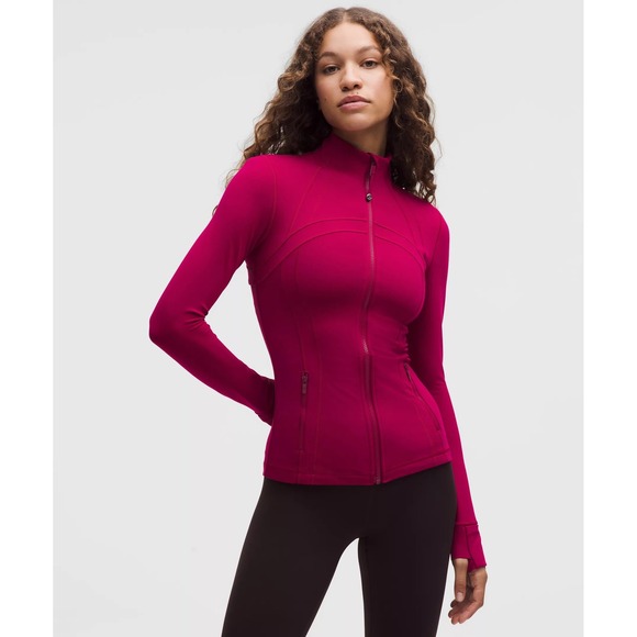 Lululemon Define Jacket Berry Pink Luon Full Zip Size 10 Thumbholes-see pictures